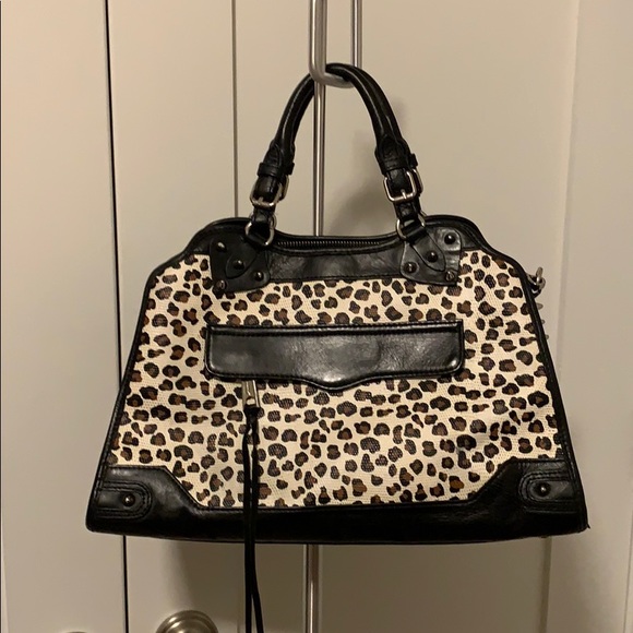 Rebecca Minkoff black and cheetah print bag - Picture 4 of 8
